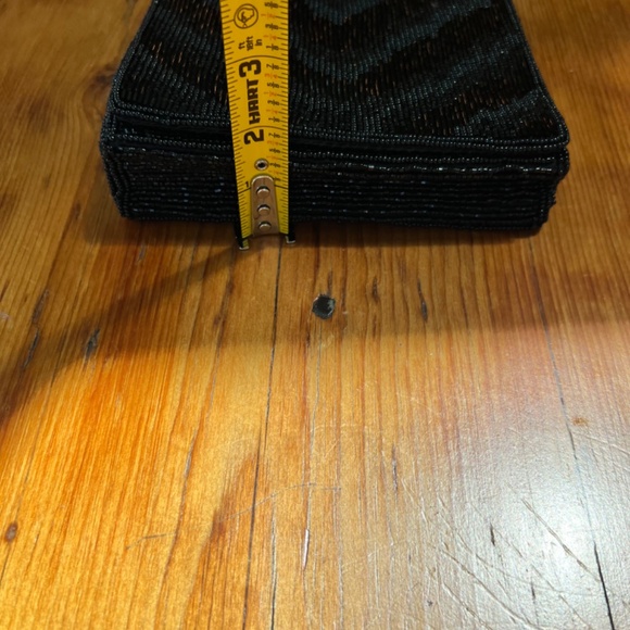 La Regale Beaded‎ Evening Clutch w/ Beaded Chain Black Women's O/S EUC - Picture 6 of 8
